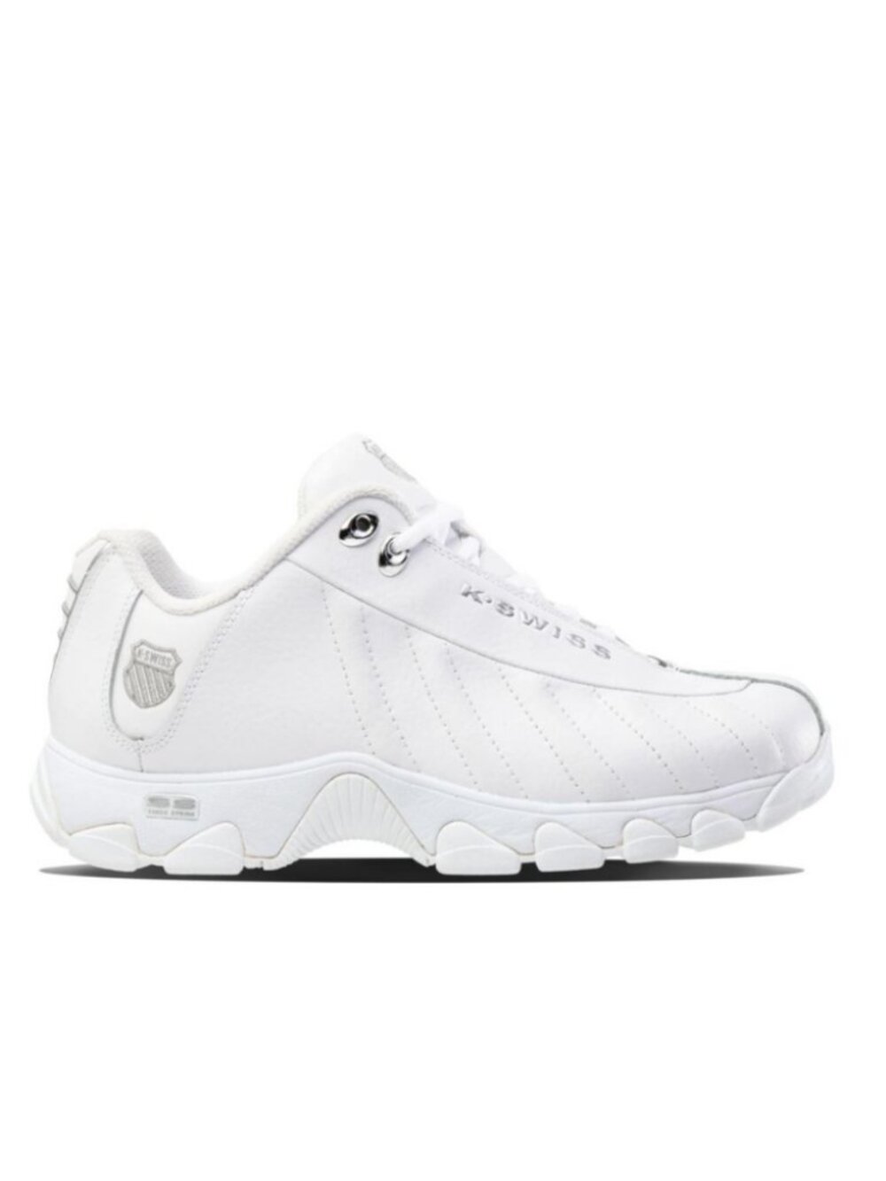 K-Swiss Men's ST329 CMF  White/Silver/Silver 03426-157 Sneaker